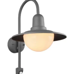 Seinävalaisin Trio Norman, E27, liiketunnistimella, antrasiitti