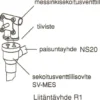 Sekoitusventtiilin sovite Jäspi 22 mm