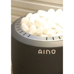 Sähkökiuas Aino-kiuas, 9 kWh, 8-12m³, kiinteä ohjaus, Stone Gray