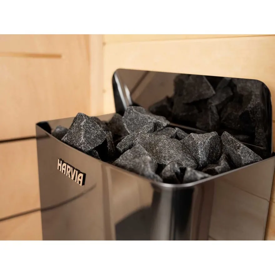 Sähkökiuas Harvia The Wall SW60E Black Steel, 6kW, 5-8m³, erillinen ohjaus