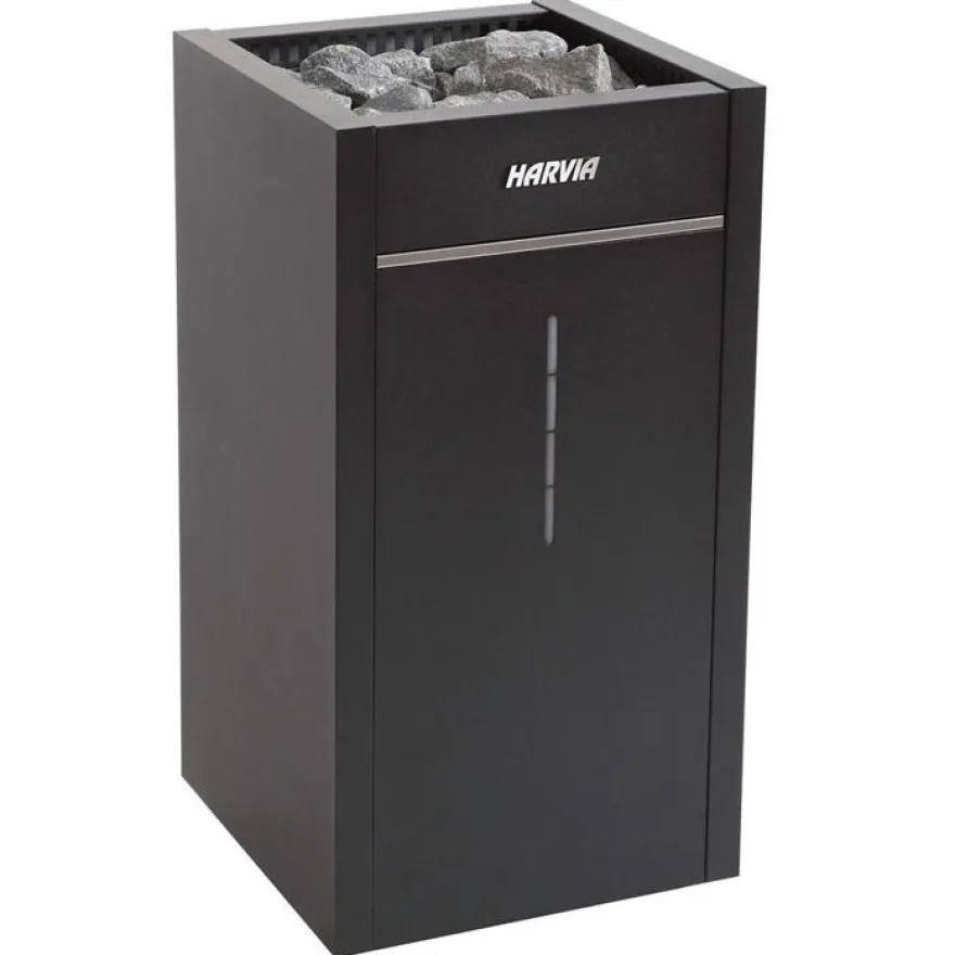 Sähkökiuas Harvia Virta Combi HL70SA, 6.8kW, 5-10m³, automaattitäyttö, erillinen ohjaus, musta