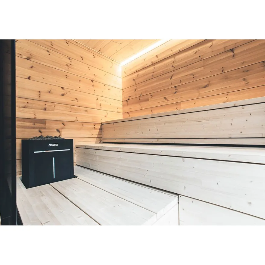 Sähkökiuas Harvia Virta Combi HL110S, 10.8kW, 9-18m³, manuaalitäyttö, erillinen ohjaus, musta