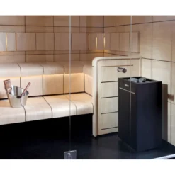 Sähkökiuas Harvia Virta HL90, 9kW, 8-14m³, erillinen ohjaus, musta