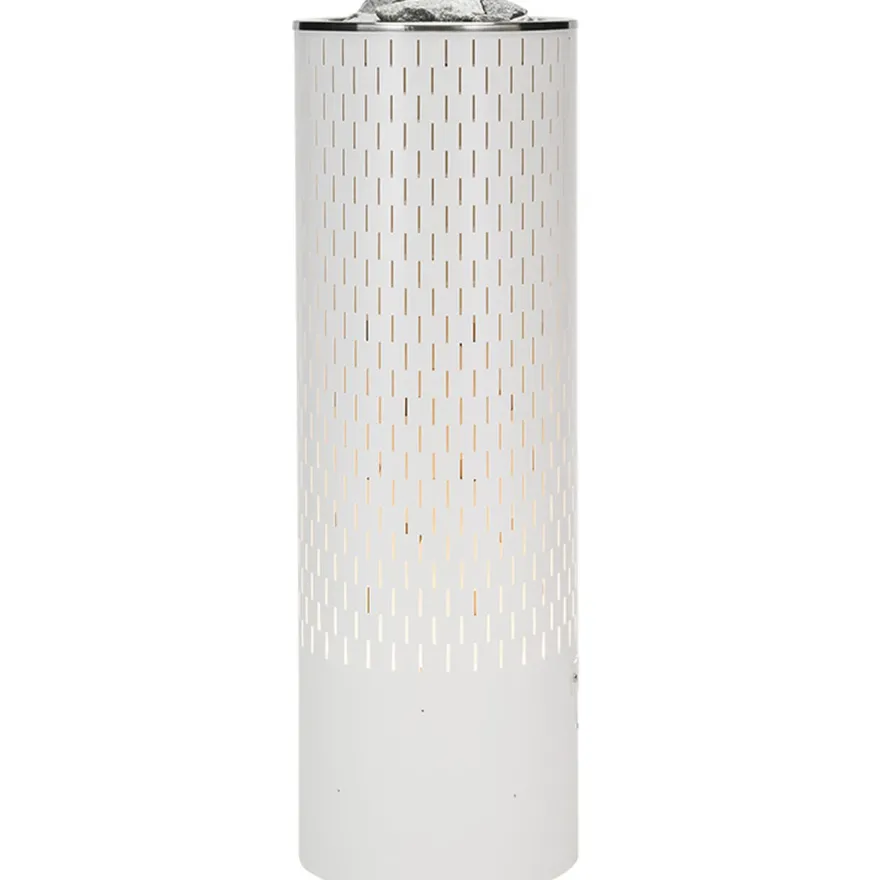 Sähkökiuas Magnum Sade, 9.0kW, 8-15m³, LED-valoilla, erillinen ohjaus, valkoinen