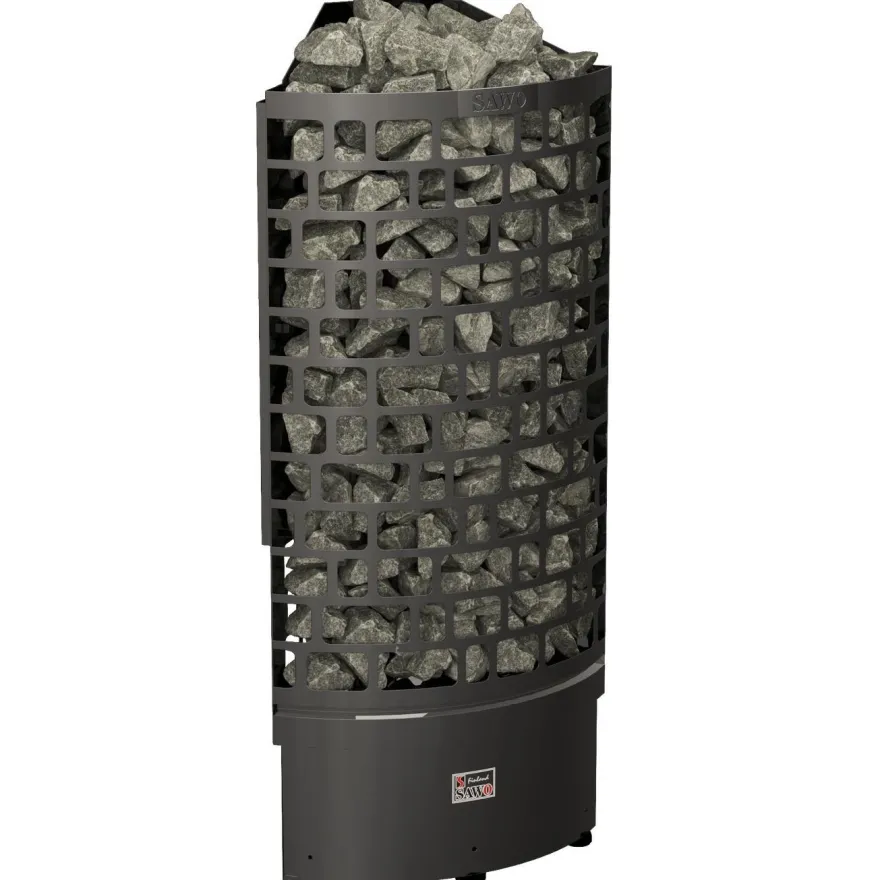 Sähkökiuas SAWO Aries Corner Black NS, 9kW, 8-14m³, erillinen ohjaus