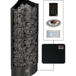Sähkökiuas SAWO30 Corner NS, erillinen ohjaus, eri vaihtoehtoja