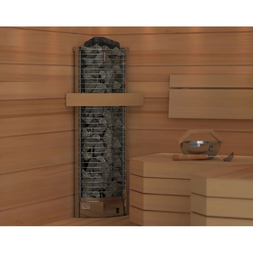 Sähkökiuas SAWO Tower Corner Ni2, 4.5kW, 3-6m³, erillinen ohjaus