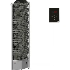 Sähkökiuas SAWO Tower Corner Ni2, 4.5kW, 3-6m³, erillinen ohjaus