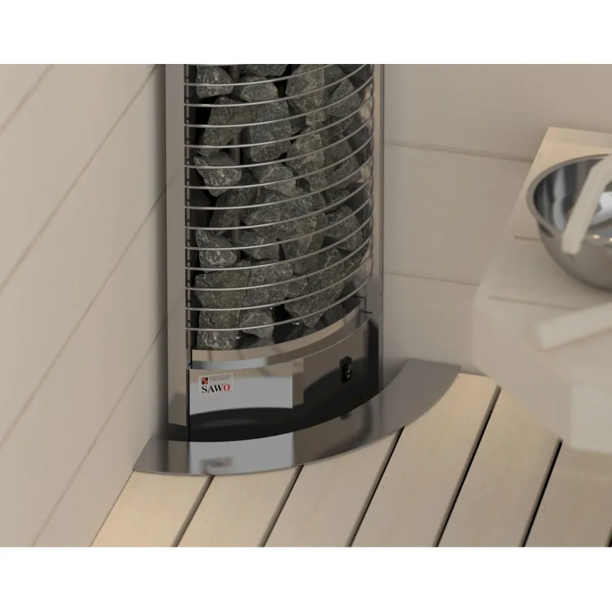 Sähkökiuas SAWO Tower Corner Ni2, 4.5kW, 3-6m³, erillinen ohjaus