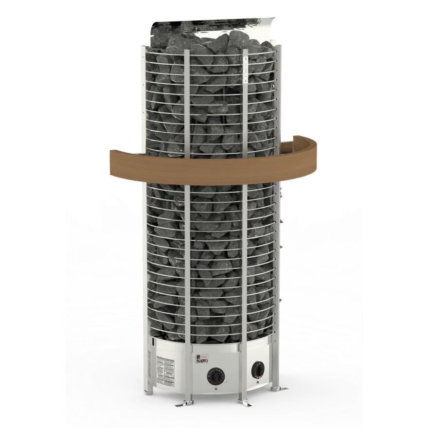 Sähkökiuas SAWO Wall Tower, 9kW, 8-15m³, kiinteä ohjauskeskus