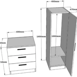 Säilytyskaluste Linento Furniture CC6, valkoinen, 100cm