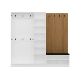 Säilytyskokonaisuus eteiseen Linento Furniture Kale - 8132, valkoinen