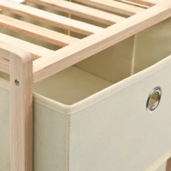 Säilytystelineet 5-kangaskorilla, 2 kpl, setripuu beige