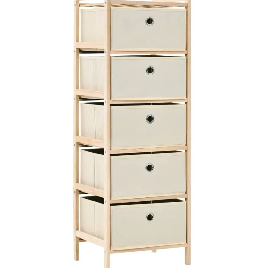 Säilytystelineet 5-kangaskorilla, 2 kpl, setripuu beige