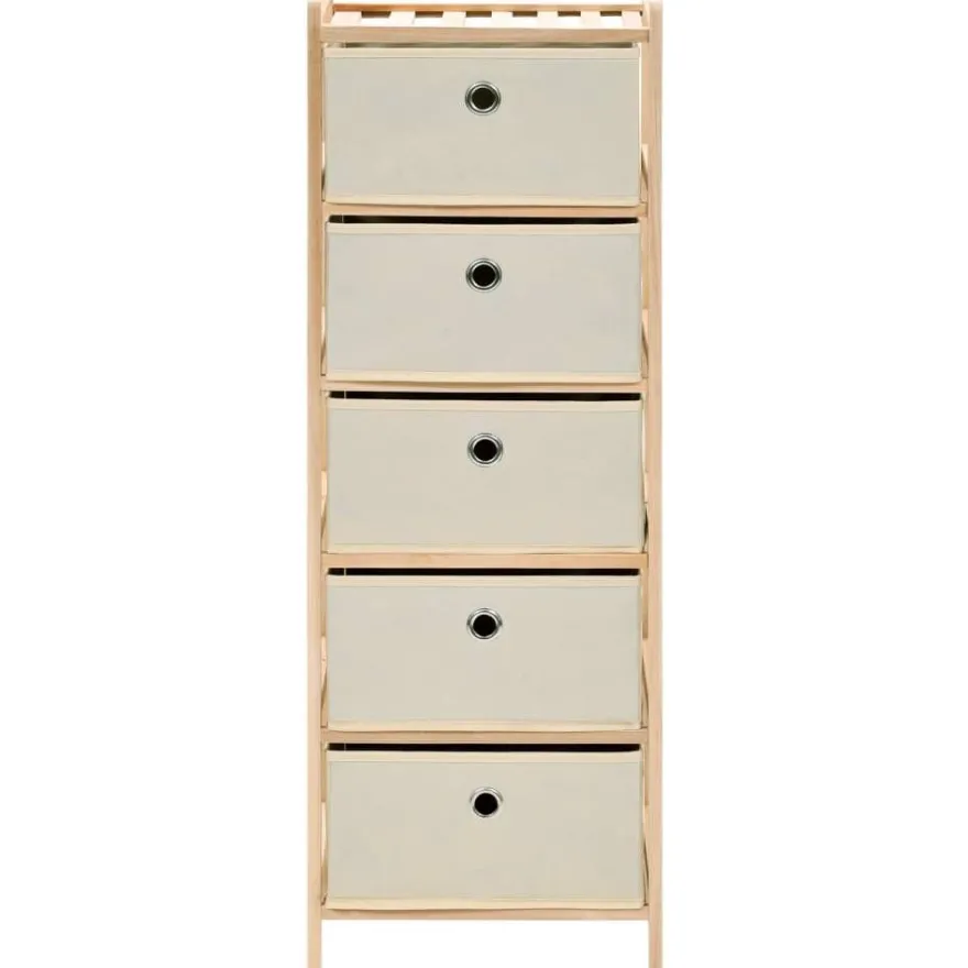 Säilytystelineet 5-kangaskorilla, 2 kpl, setripuu beige