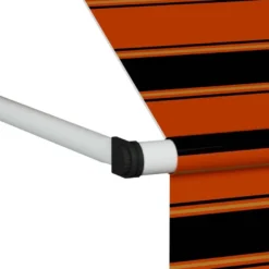 Sisäänkelattava markiisi 400 cm oranssi ja ruskea