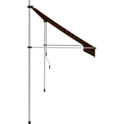 Sisäänkelattava markiisi 350 cm oranssi ja ruskea