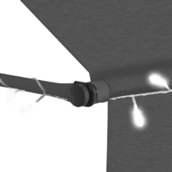 Sisäänkelattava markiisi ledillä 200 cm antrasiitti