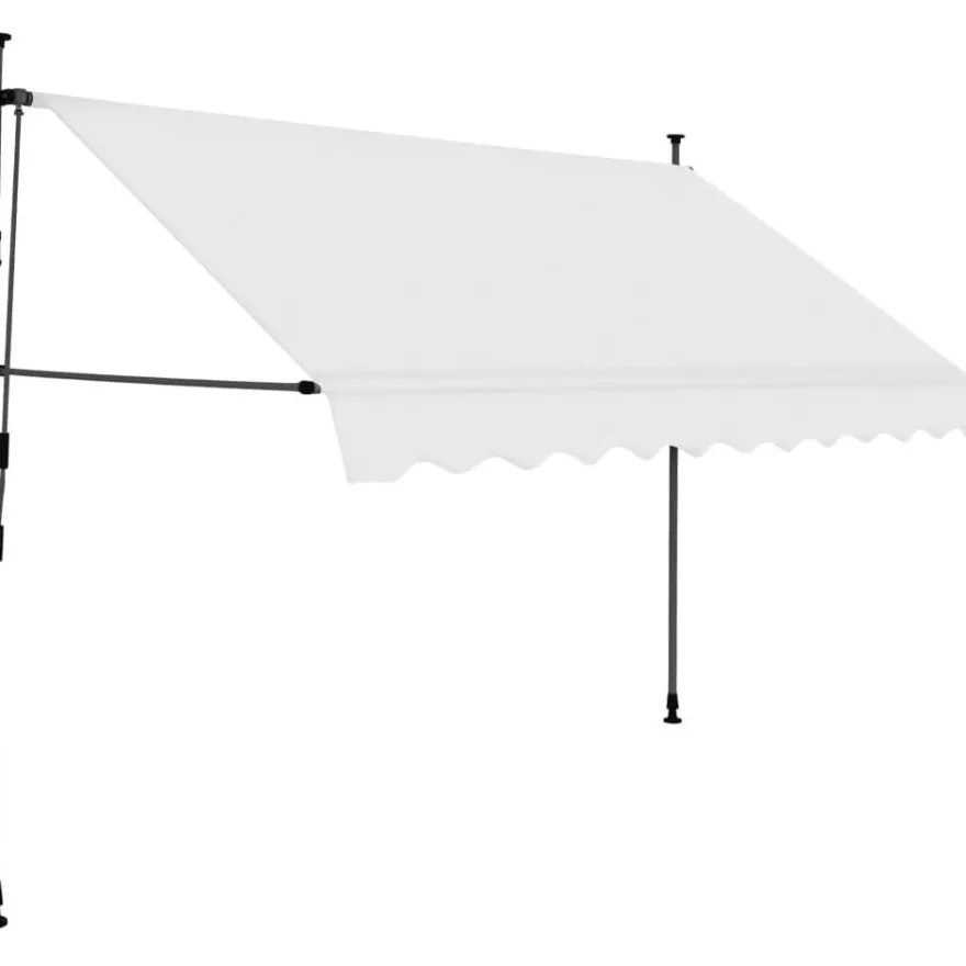 Sisäänkelattava markiisi ledillä 250 cm kerma