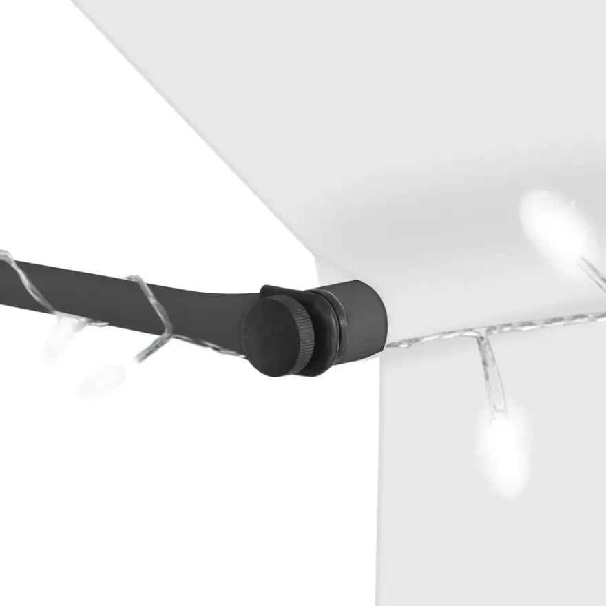 Sisäänkelattava markiisi ledillä 250 cm kerma