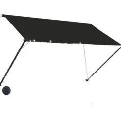 Sisäänkelattava markiisi ledillä 250x150 cm antrasiitti