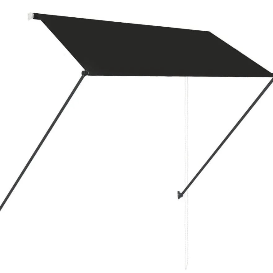 Sisäänkelattava markiisi ledillä 250x150 cm antrasiitti