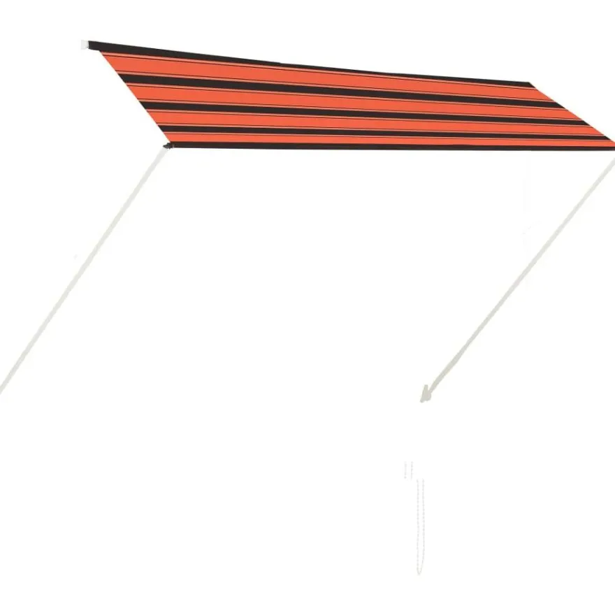 Sisäänkelattava markiisi 300x150 cm oranssi ja ruskea