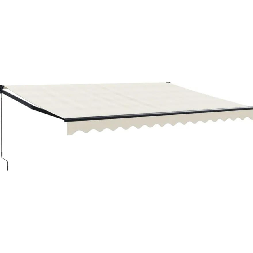 Sisäänkelattava markiisi 4,5x3 m, kerma, kangas/alumiini
