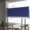 Sisäänvedettävä terassin sivumarkiisi, 100x300 cm, sininen