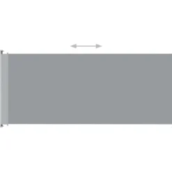 Sisäänvedettävä terassin sivumarkiisi 200x500 cm antrasiitti