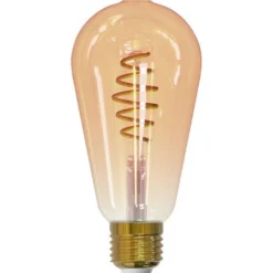 Sisustuslamppu Airam SmartHome ST64 Edison, 4.9W, E27, 350lm, 1800-3000K, amber