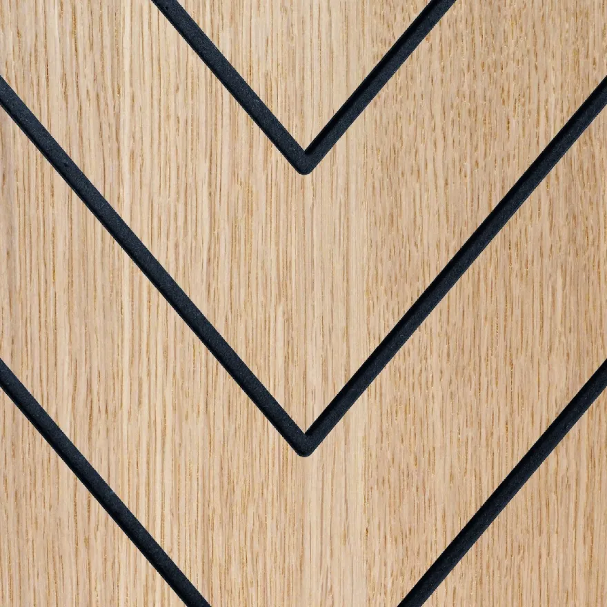 Sisustuslevy Maler Louvre Chevron, 12x616x616mm, mdf, ympäripontattu, eri värejä