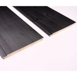 Sisustuspaneeli Siparila Aava, 15x220x2050mm, mänty, liimapuu, lakattu, kuultava musta, Kaamos