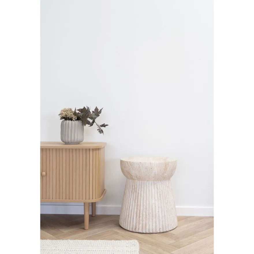 Sivupöytä House Nordic Bonn, ø37x43cm, beige