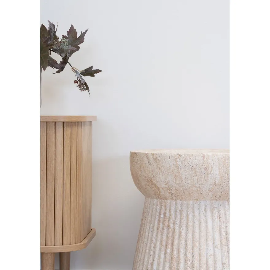 Sivupöytä House Nordic Bonn, ø37x43cm, beige