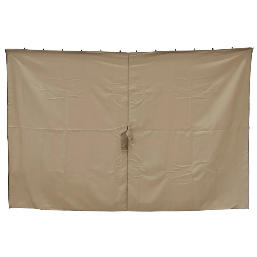 Sivuverhot Luxor 3x4m paviljongille, tummanbeige, 4kpl