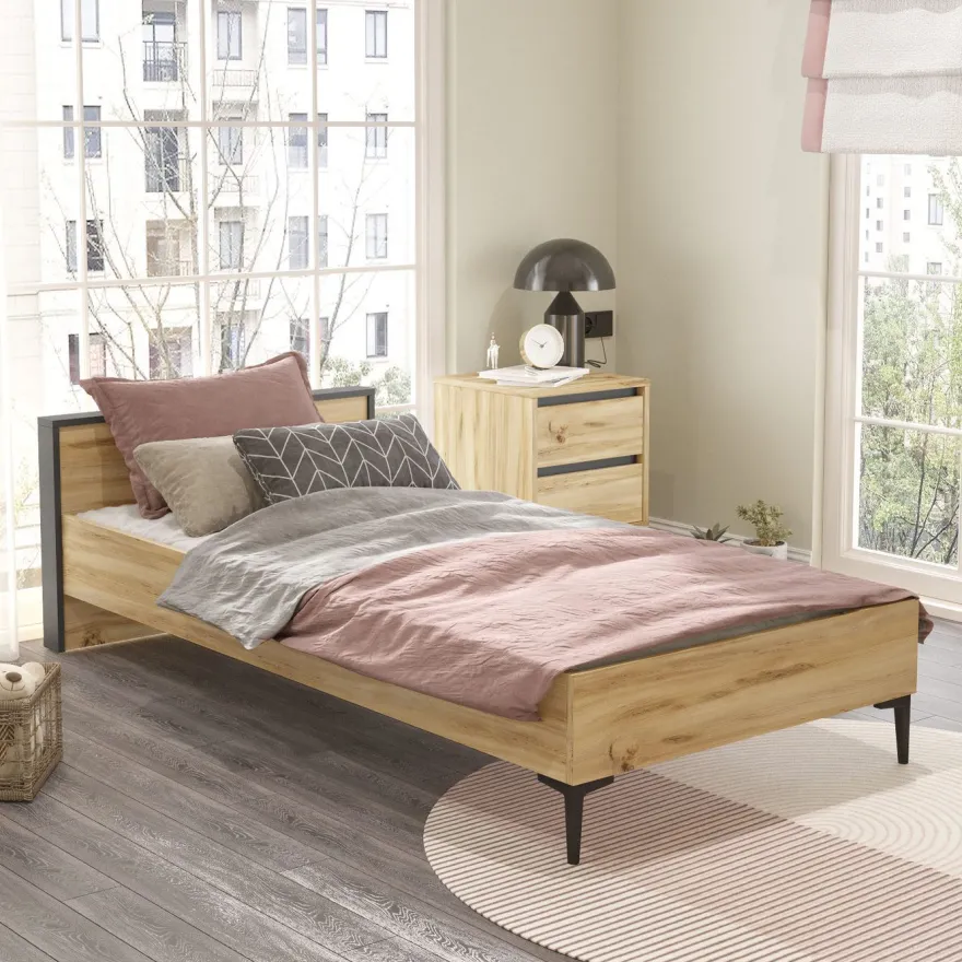 Sängynrunko Linento Furniture AR5, 100x200cm, eri värejä