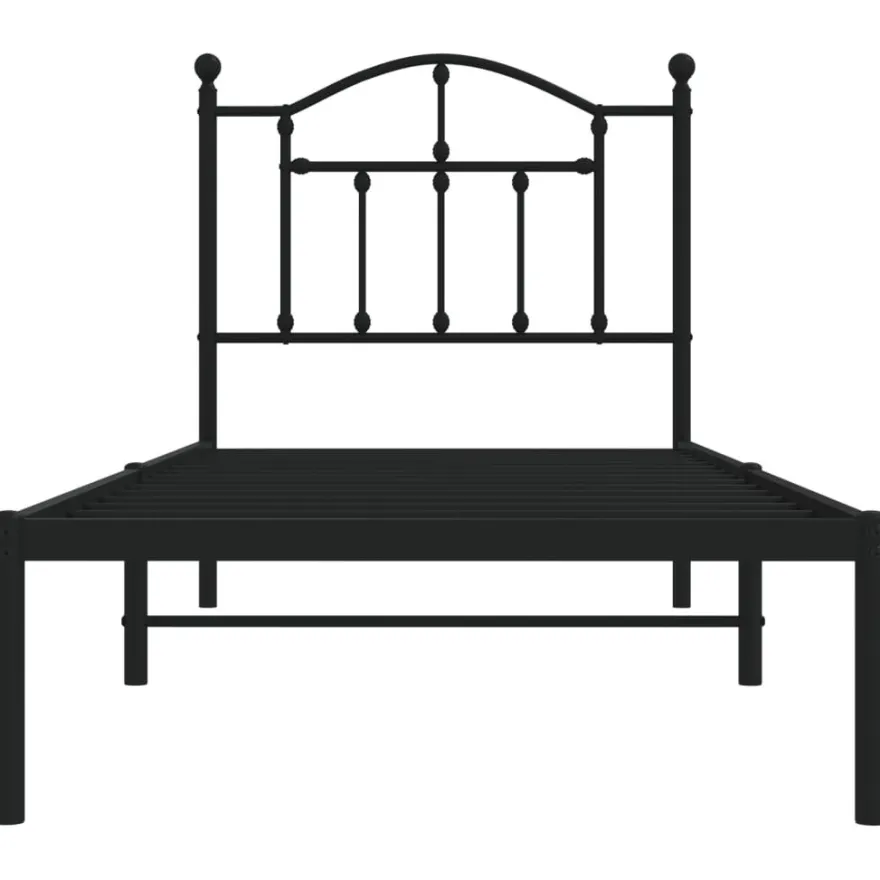Sängynrunko metalli, musta tai valkoinen, eri kokoja ja päätyvaihtoehtoja (29564)