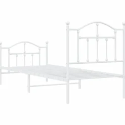 Sängynrunko metalli, musta tai valkoinen, eri kokoja ja päätyvaihtoehtoja (29564)