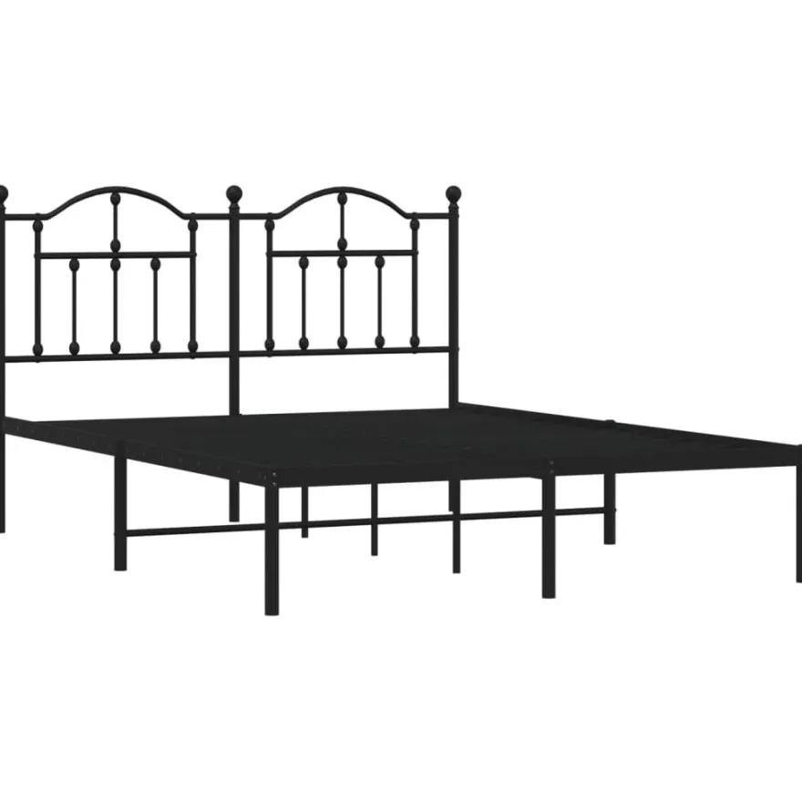 Sängynrunko metalli, musta tai valkoinen, eri kokoja ja päätyvaihtoehtoja (29564)