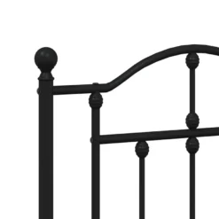 Sängynrunko metalli, musta tai valkoinen, eri kokoja ja päätyvaihtoehtoja (29564)