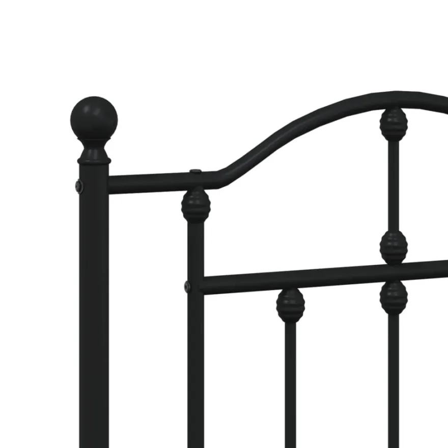 Sängynrunko metalli, musta tai valkoinen, eri kokoja ja päätyvaihtoehtoja (29564)