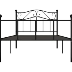 Sängynrunko musta metalli 90x200cm