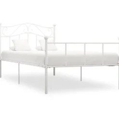 Sängynrunko valkoinen metalli 90x200 cm