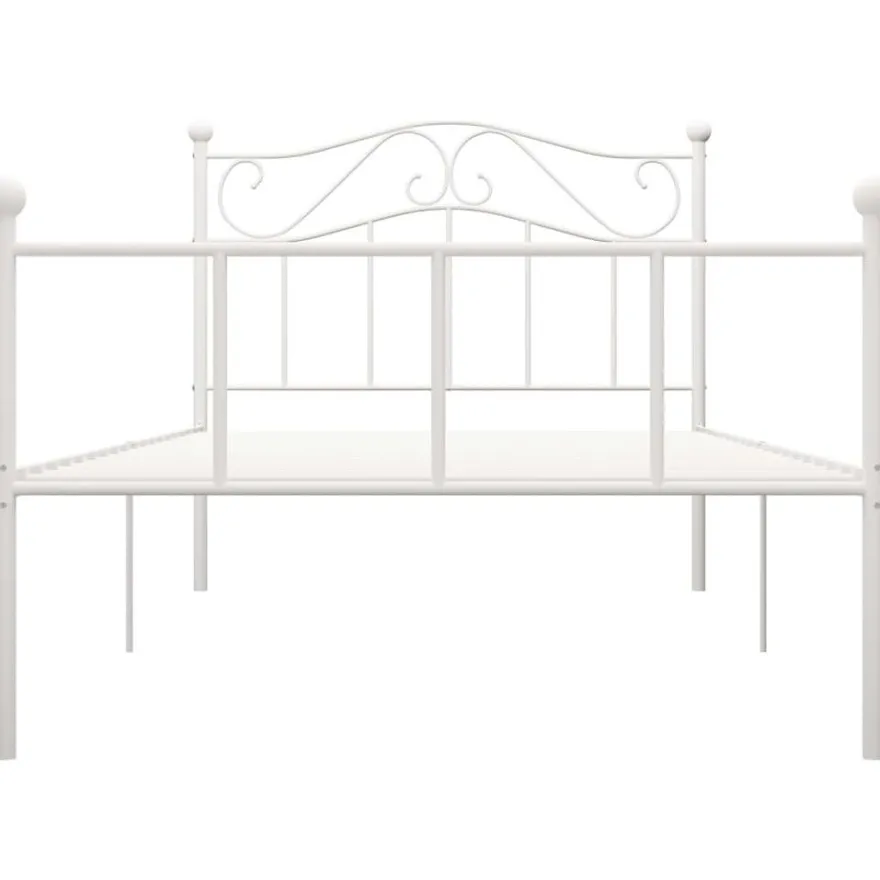 Sängynrunko valkoinen metalli 90x200 cm