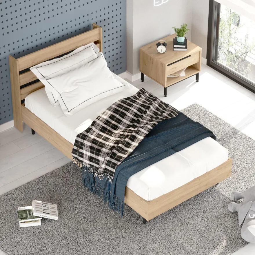 Sängynrunko + yöpöytä Linento Furniture ON22