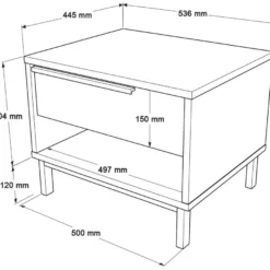 Sängynrunko + yöpöytä Linento Furniture ON22