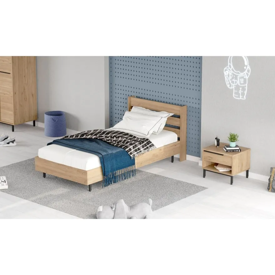Sängynrunko + yöpöytä Linento Furniture ON22