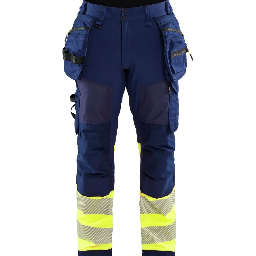 Softshell-riipputaskuhousut Blåkläder 1821 Highvis, polvisuojataskuilla