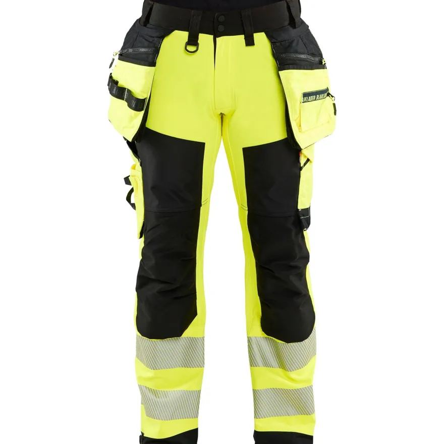 Softshell-riipputaskuhousut Blåkläder 1820 Highvis, polvisuojataskuilla